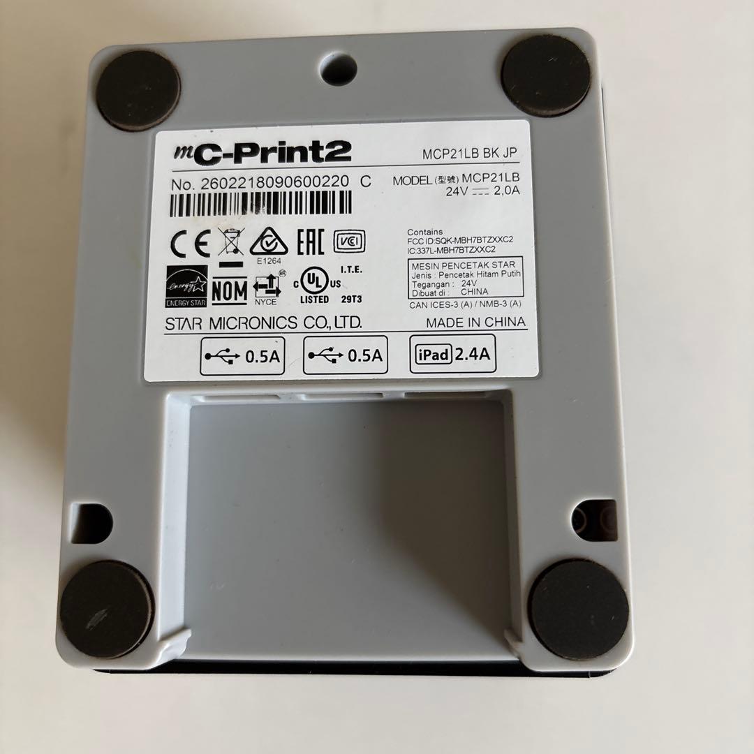 スター精密 サーマルプリンター mC-Print2 交換用レジロール４本付