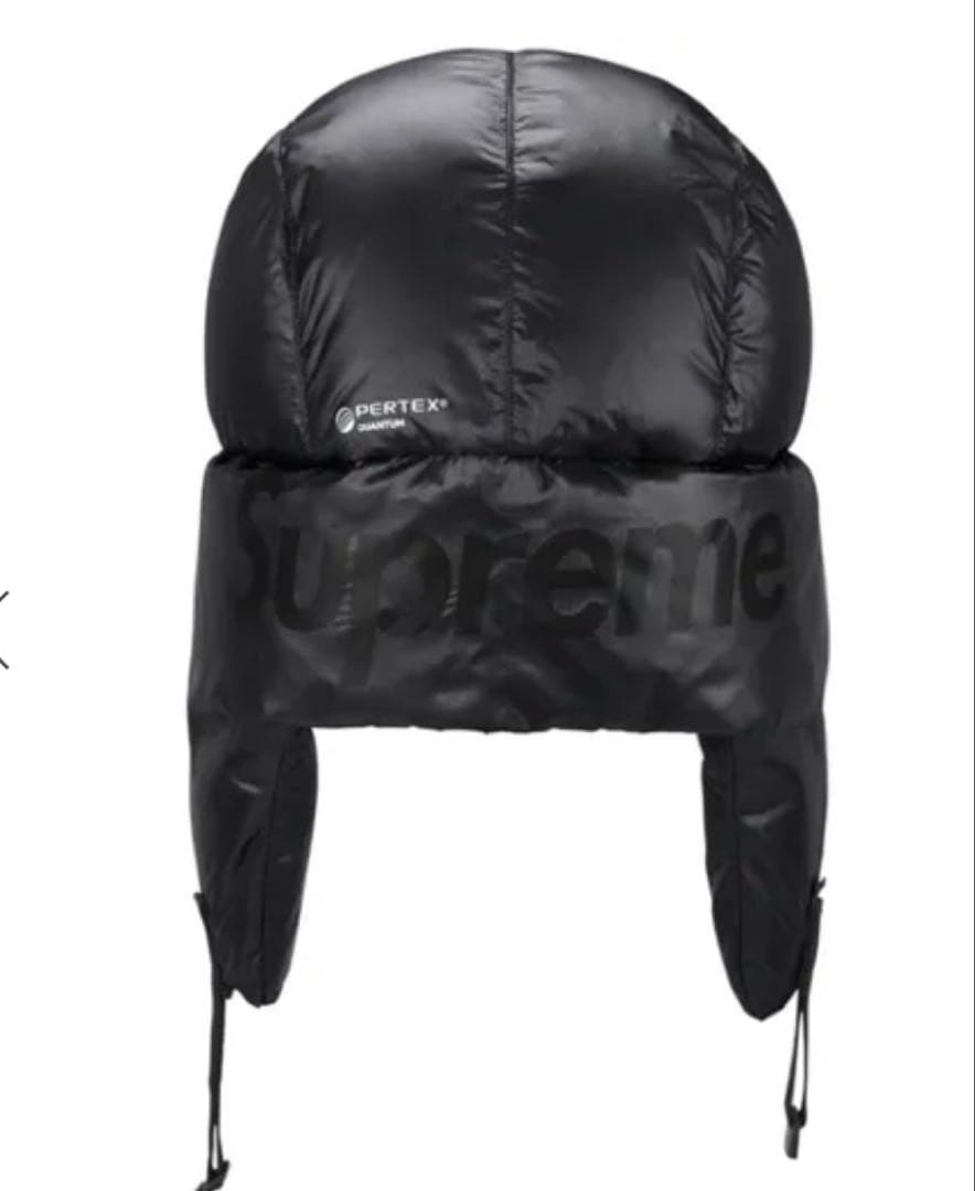 Supreme ダウン　フライトキャップ ブラック サイズ M/L