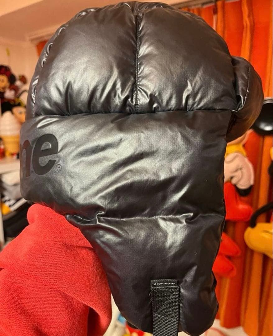 Supreme ダウン　フライトキャップ ブラック サイズ M/L