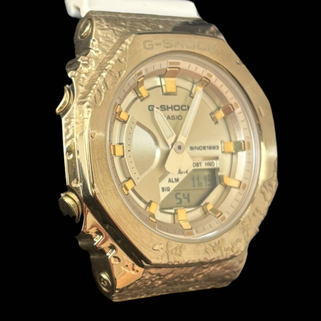 G-SHOCK GショックGM-5600 ゴールド/ホワイト　40周年モデル