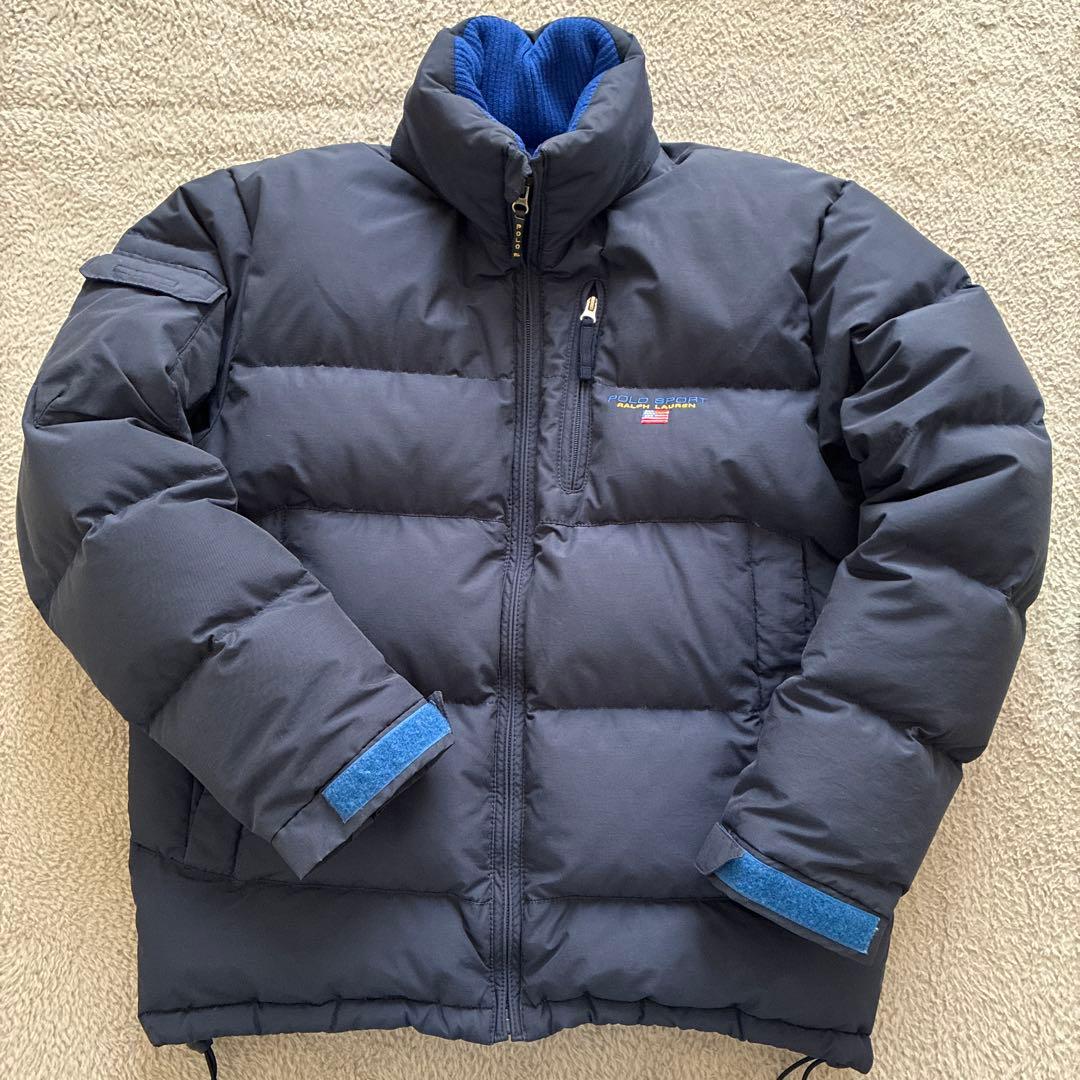 90's POLO SPORT ダウンジャケット ポロスポ　ダウン　古着　星条旗