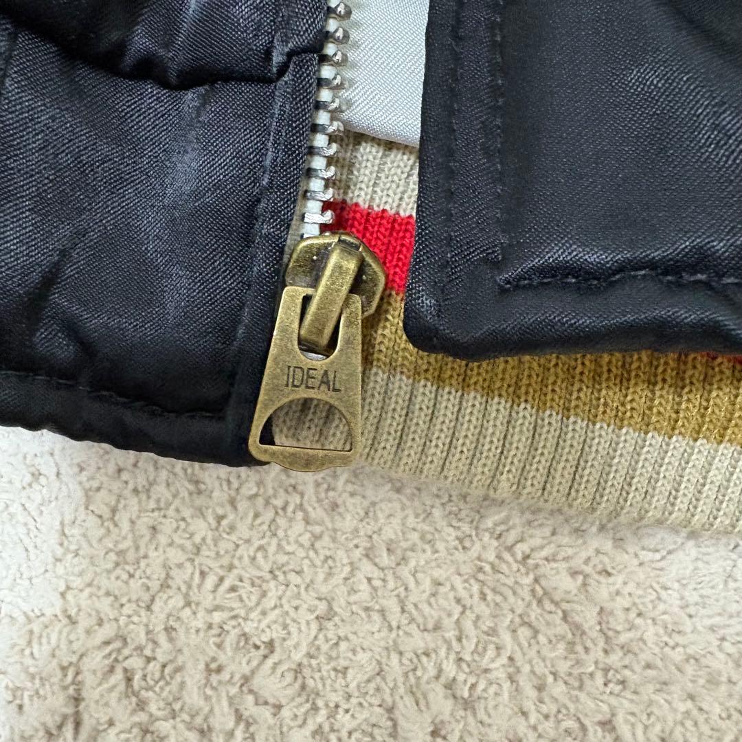 美品『HOUSTON』 スカジャン　龍　虎　富士山　日本地図　刺繍　XL