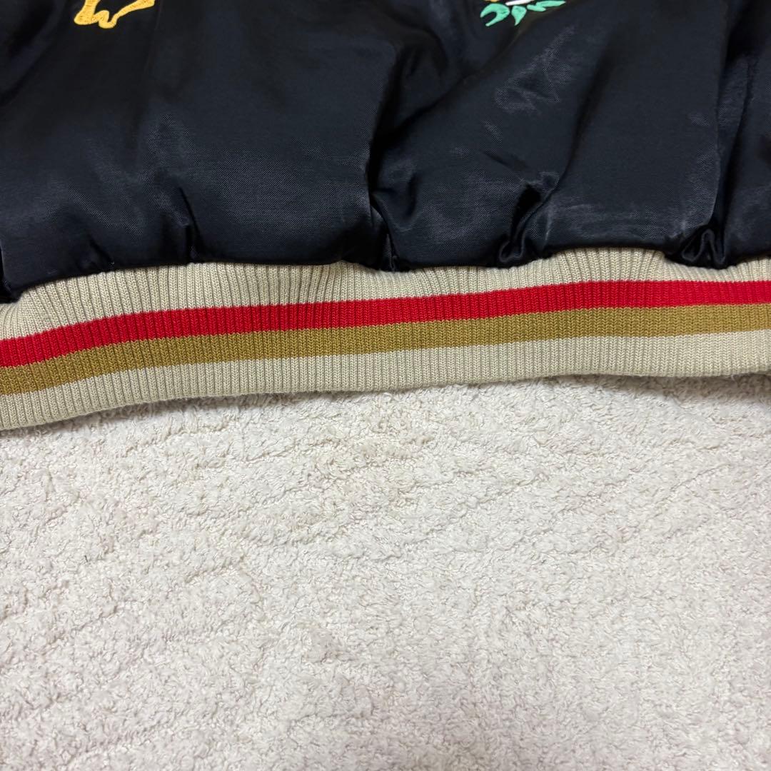 美品『HOUSTON』 スカジャン　龍　虎　富士山　日本地図　刺繍　XL