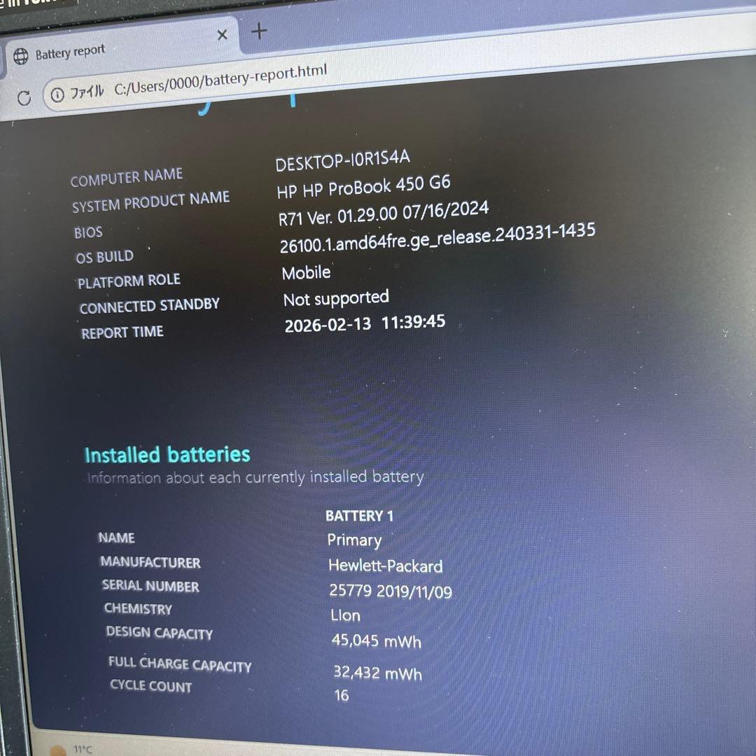 HP ProBook 450 G6 i5-8265U メモリ8GB #m7038