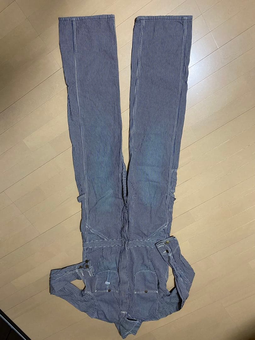 ストライプ 長袖 つなぎ