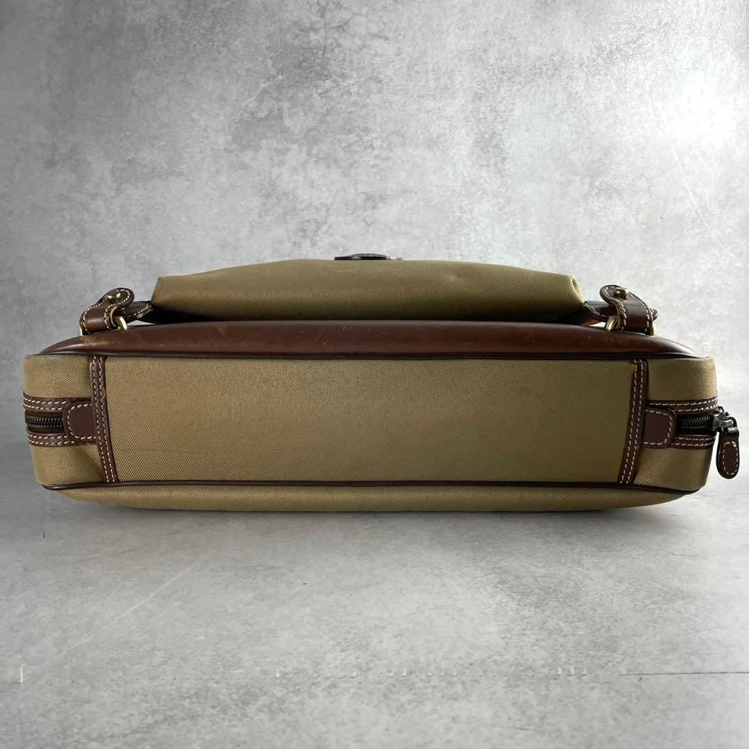 ハンティングワールド　バック　キャンバス　レザー　ロゴ　2way ショルダー