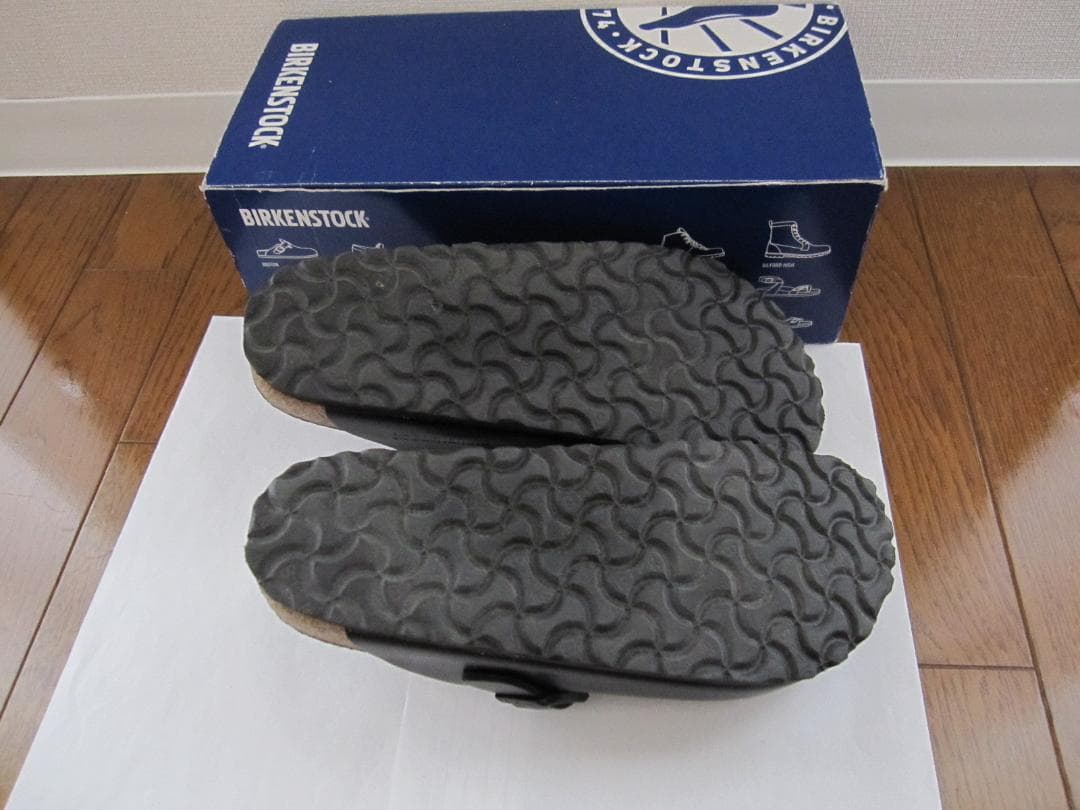 美品 ビルケンシュトック ボストン ナチュラルレザー 38 ナロー 24.5 黒