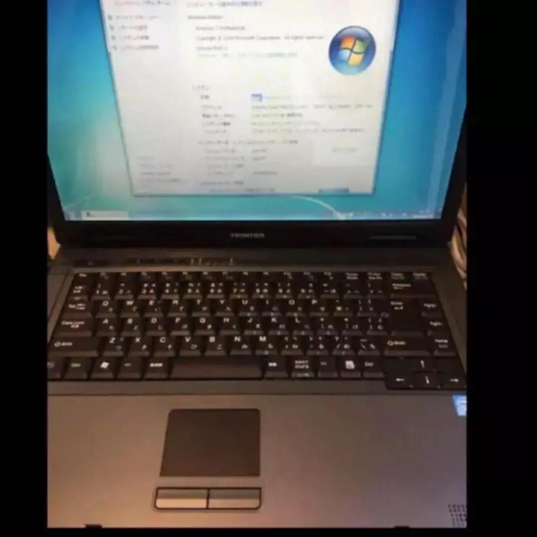 FRONTIERノートパソコン デュアルコア 4GB 320GB win7pro