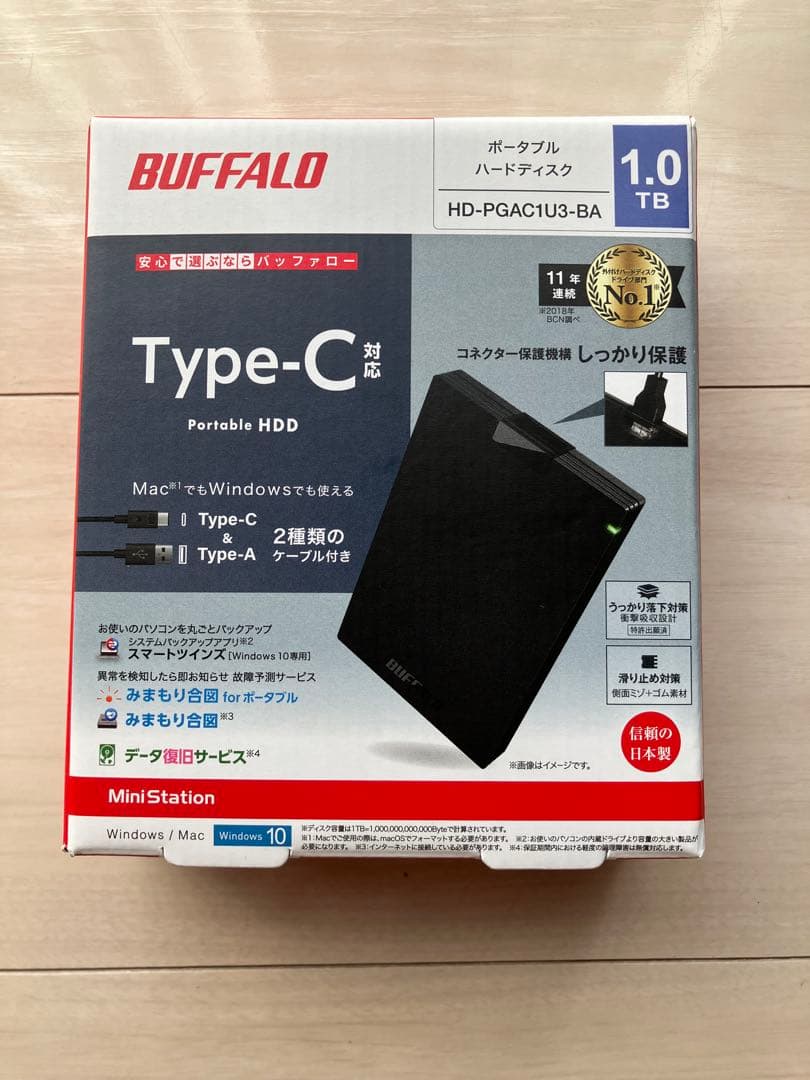 ポータブルHDD 1.0TB未使用