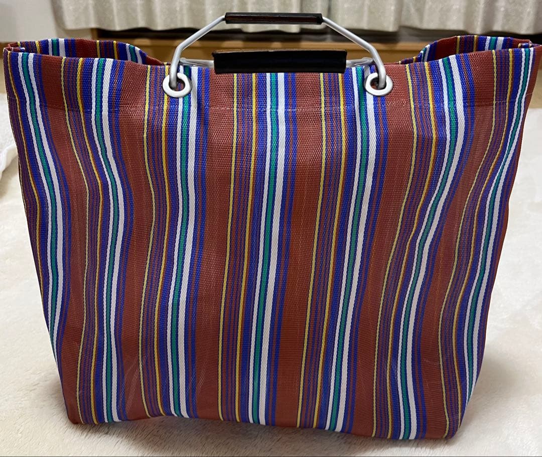 ［美品］MARNI ストライプ エコバッグ