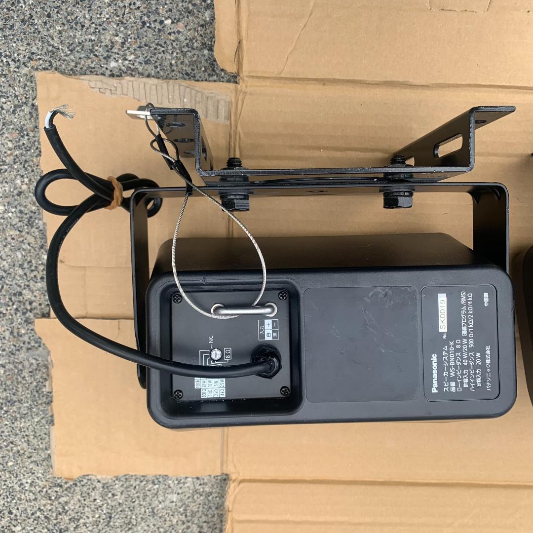 2個　パナソニック ラムサ　WS-BN010-K 　スピーカー 店舗　業務用