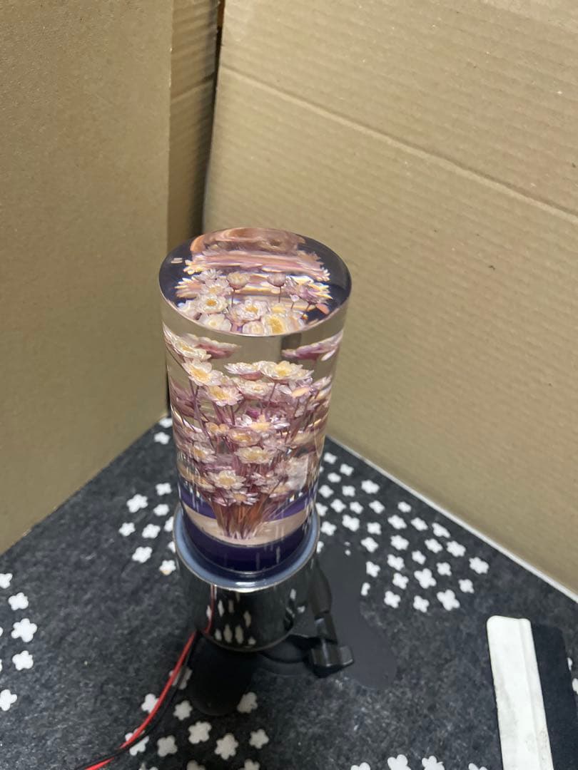 ★希少昭和 レトロ 水中花 当時物★ゴールドキング柱灯 トラック 車 クリスタル