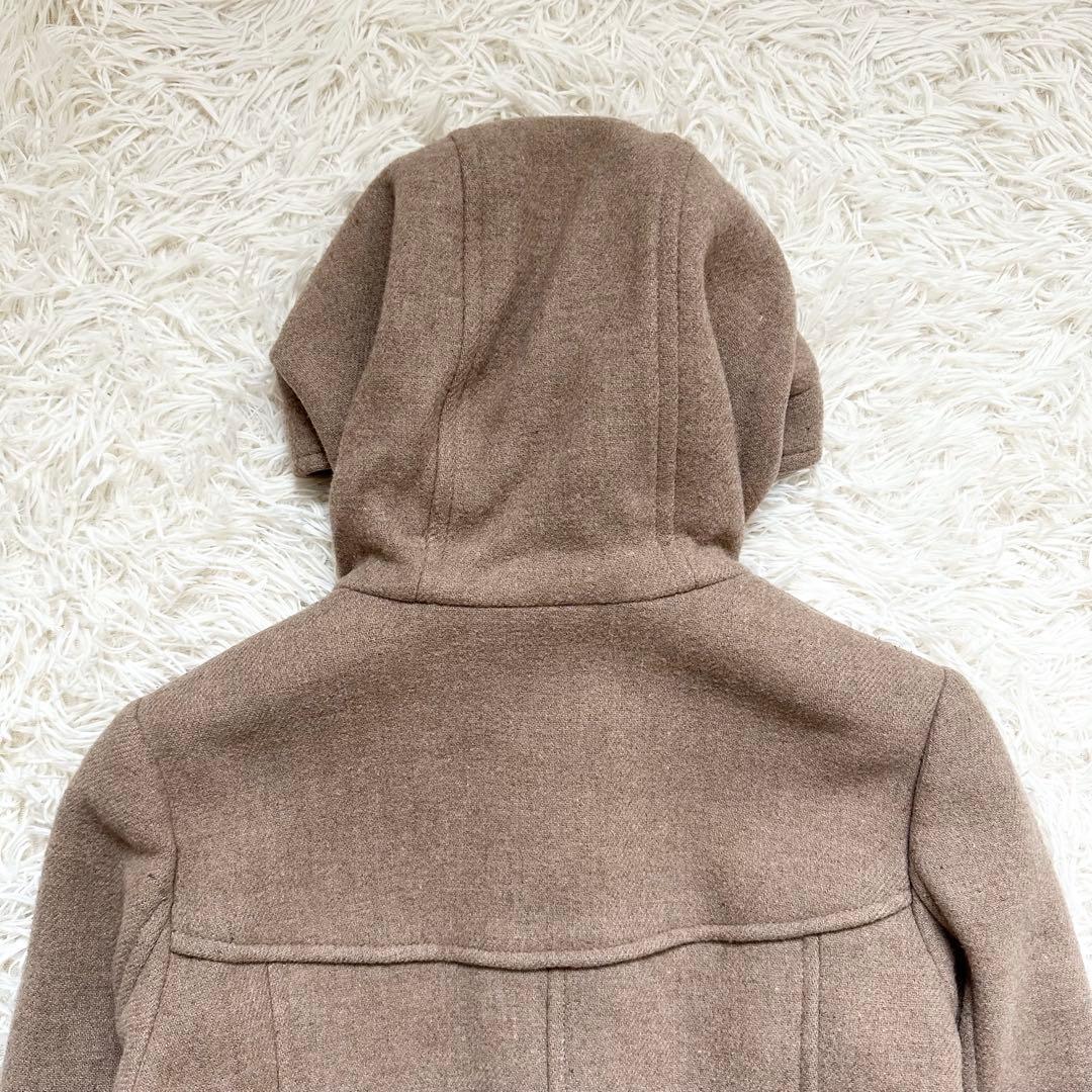 バーバリーブルーレーベル ダッフルコート　ノバチェック ショート キャメル M