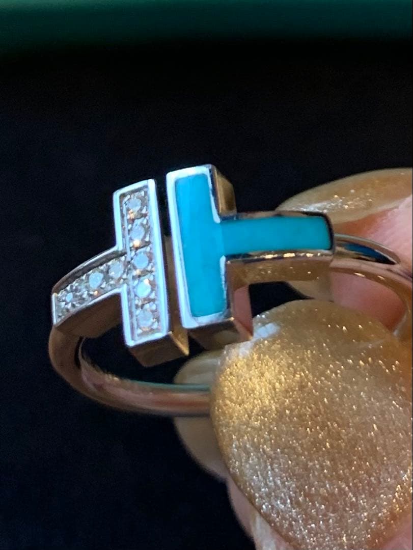 新品同様Tiffany & Co.ターコイズワイヤーリング