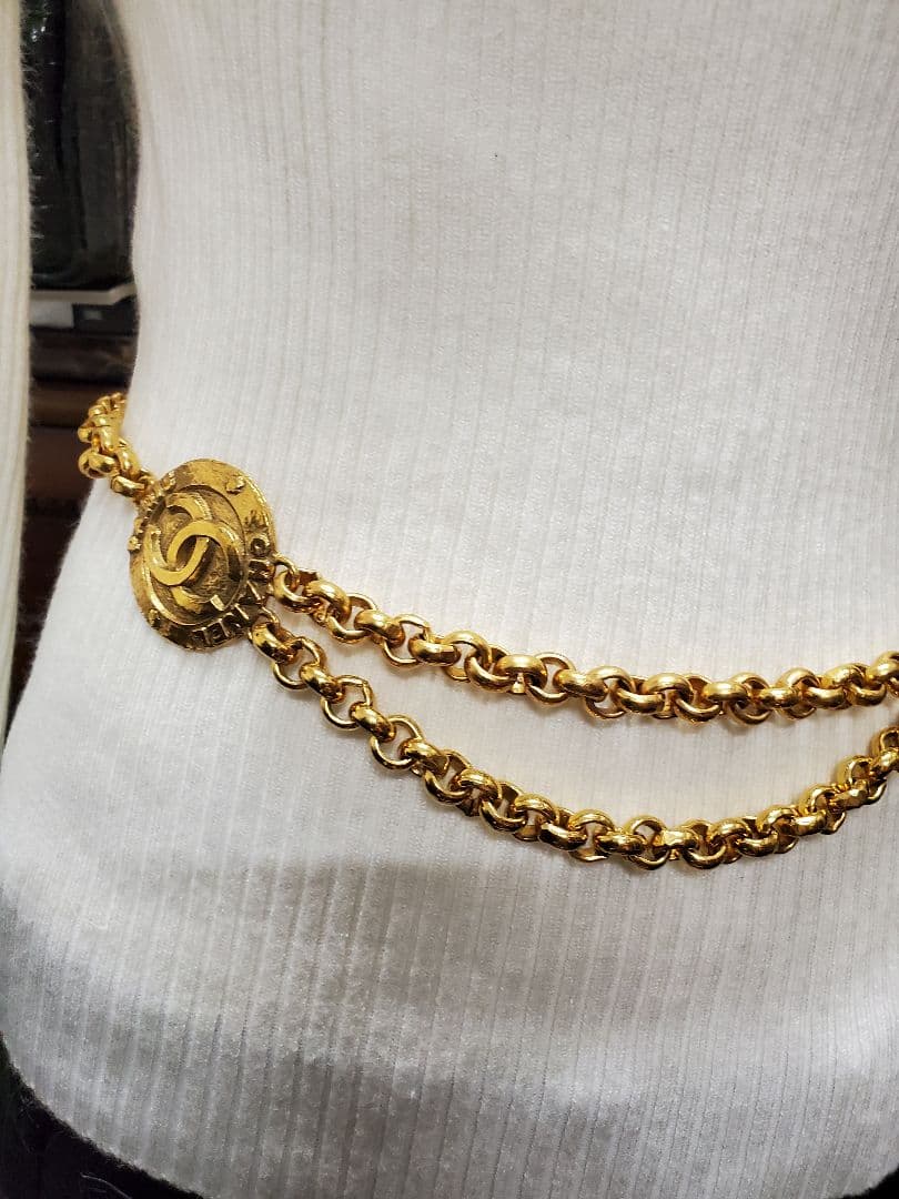 CHANEL シャネル　ゴールドチェーン CCロゴ ベルト