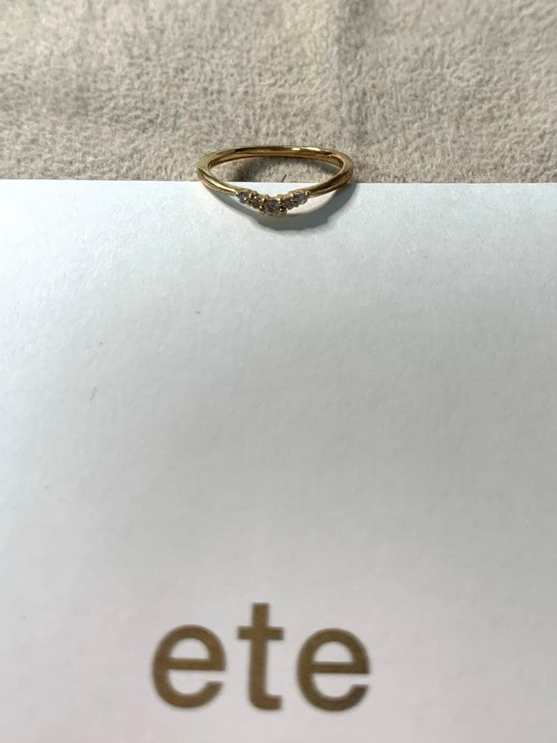 ete K10YG ダイヤモンド ピンキーリング