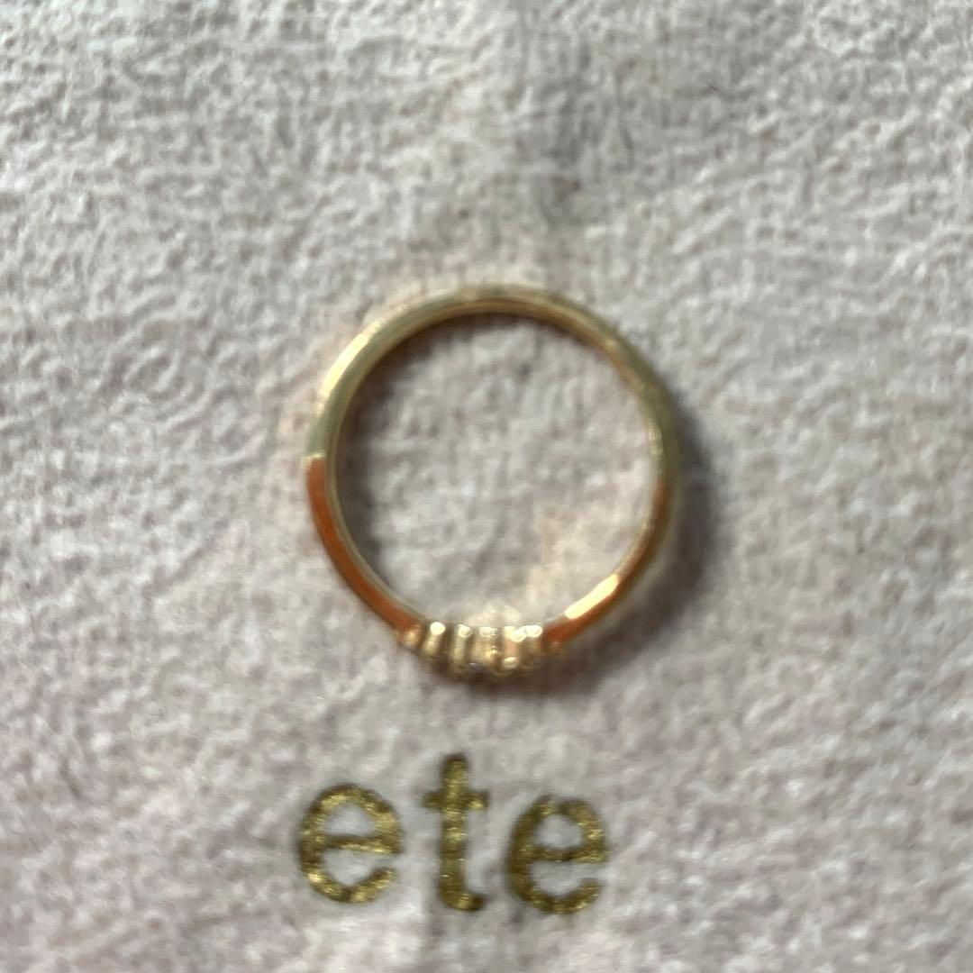 ete K10YG ダイヤモンド ピンキーリング