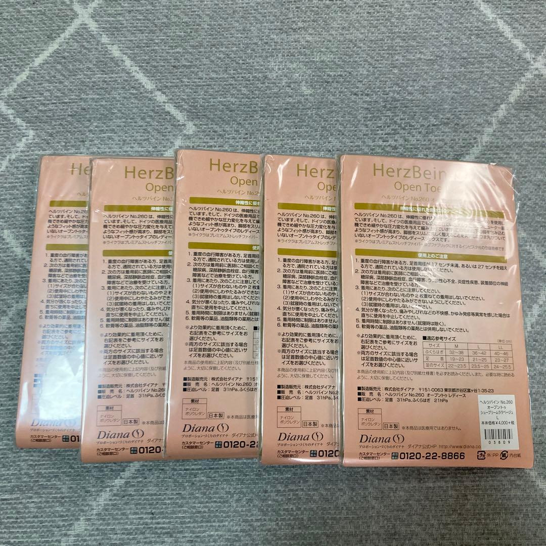 ダイアナ　ヘルツバイン　オープントゥ　新品未使用　5点セット