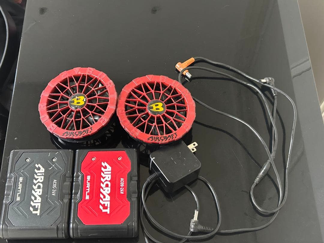 BURTLE AC09-24V バッテリー2個 ファン 充電器 セット