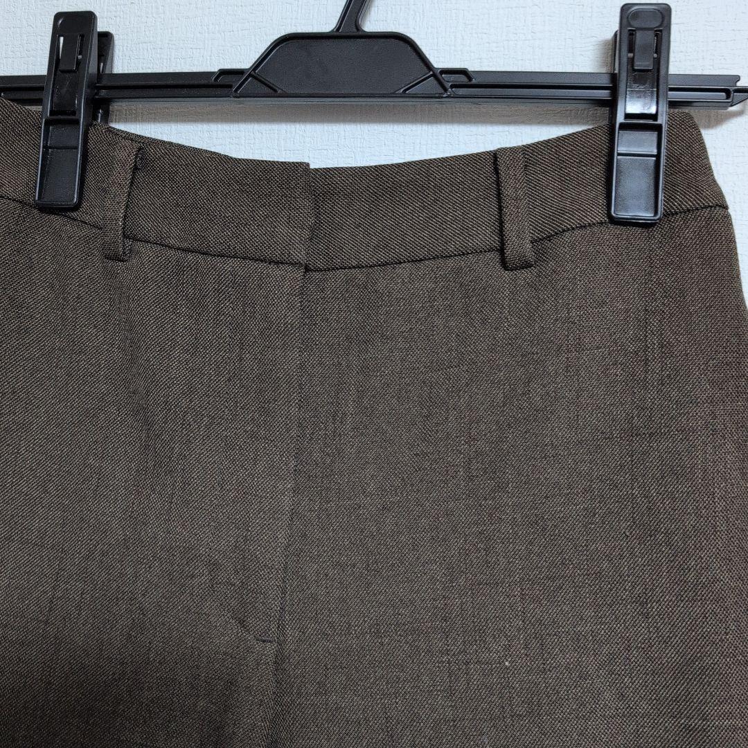 PLST プラステ　シャークスキン ノーカラーセットアップ　ブラウン　S