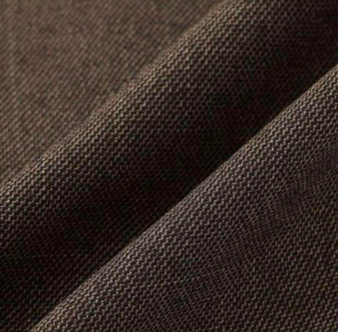 PLST プラステ　シャークスキン ノーカラーセットアップ　ブラウン　S