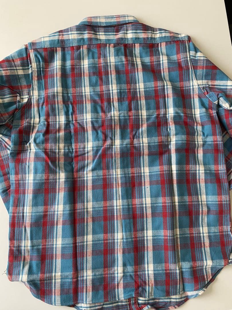 ジョングラッコー　ネルシャツ ブルー系　L(40)