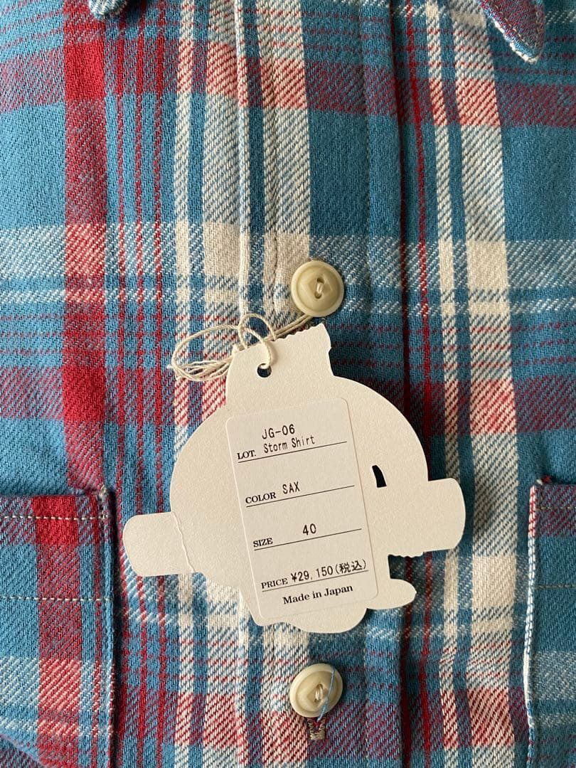 ジョングラッコー　ネルシャツ ブルー系　L(40)