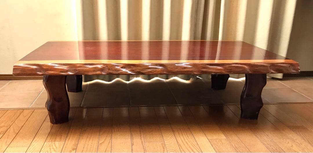 一枚板　高級　紅紫壇　無垢材　座卓　中古