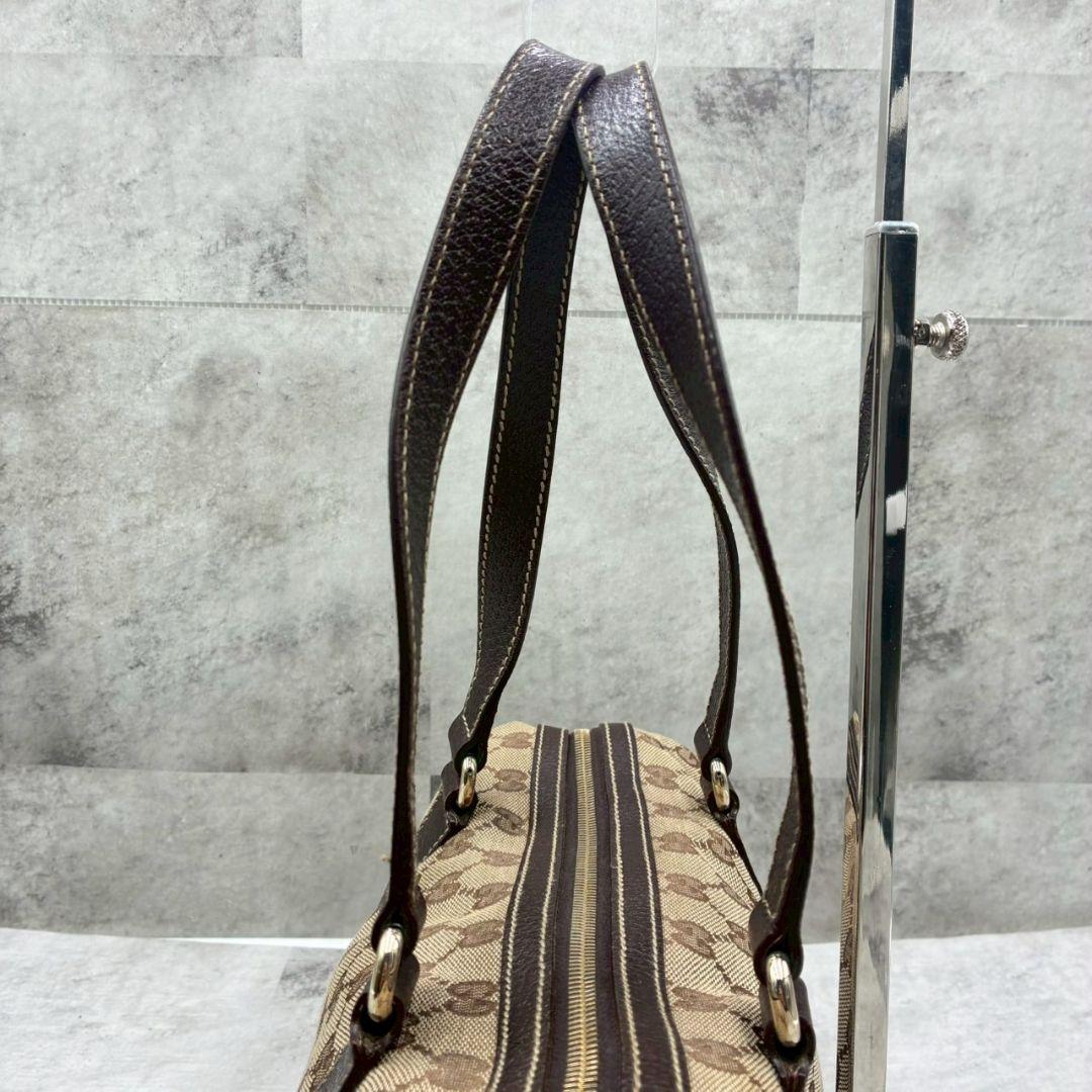 美品✨ グッチ GG キャンバス ミニボストン バッグ 肩掛け ハンドバッグ