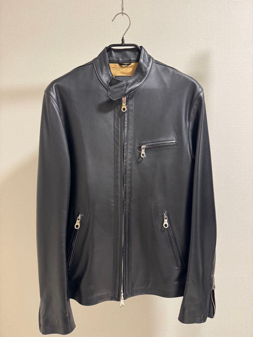 CINQUANTA / スタンドカラー シングルライダースジャケット