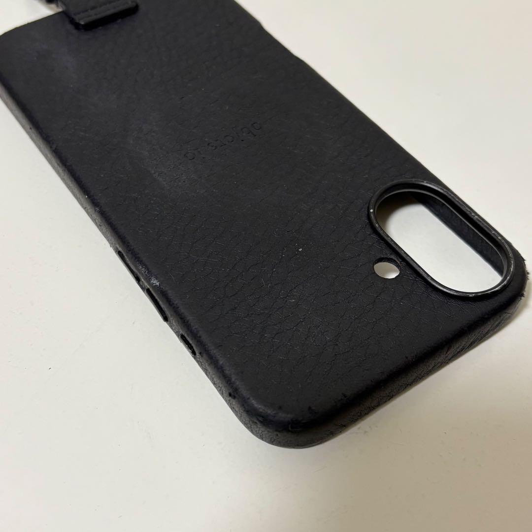 【格安】objcts.io レザーストラップ + iPhoneケースセット 黒