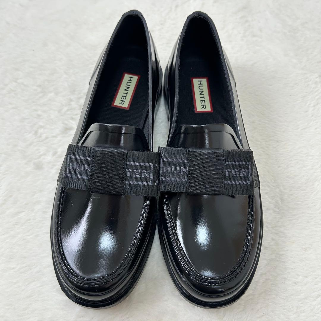 新品◆HUNTERハンター リファインドボウグロス ペニーローファー 完全防水