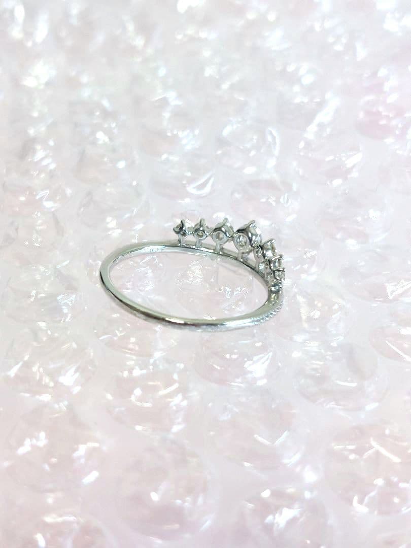 K18ホワイトゴールド　ティアラ　ダイヤモンドリング メザンジュ 銀座リム