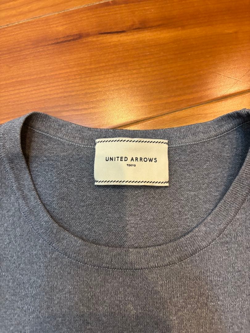 UNITED ARROWS スカラップ コンビ スリーブ プルオーバー