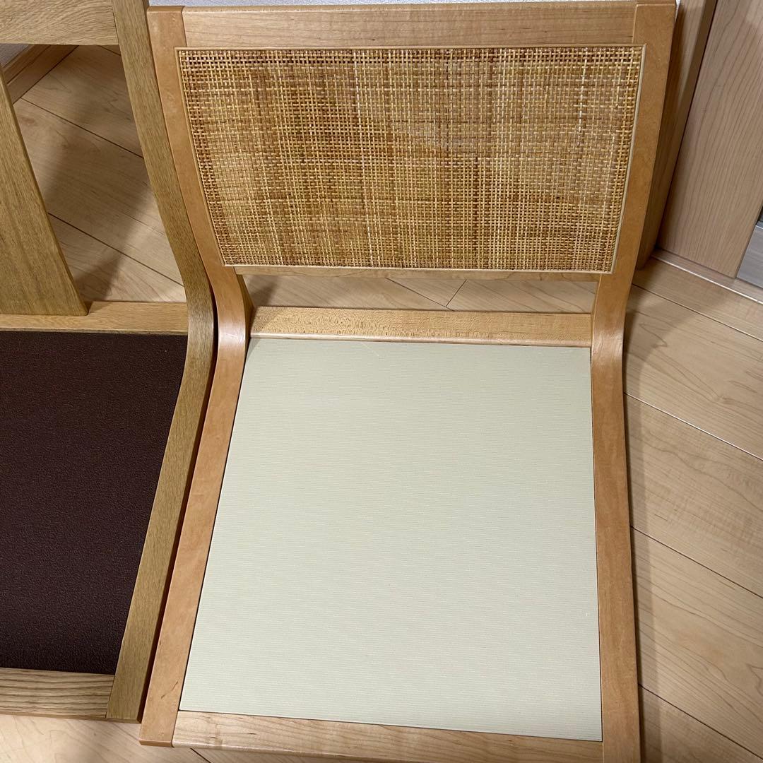 天童木工 TENDO 座椅子 ラタン 4脚