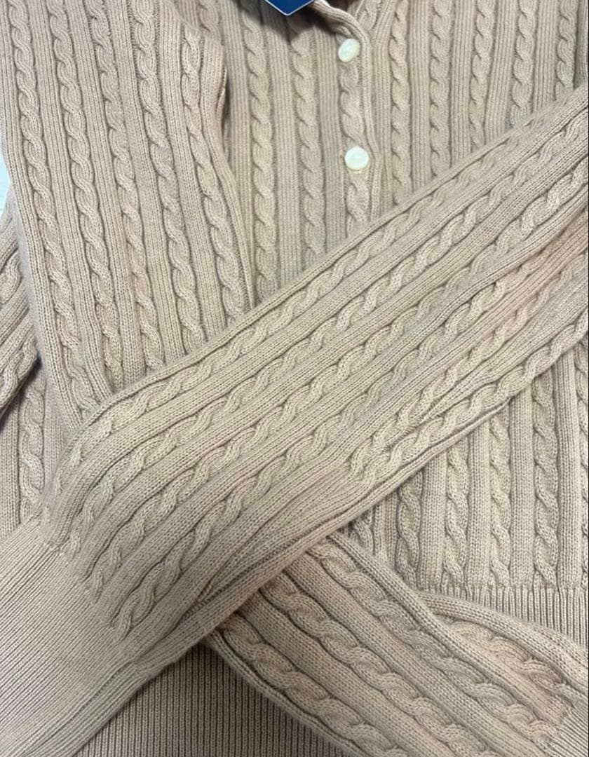 セールポロラルフローレン　ケーブルカーディガン ニット セーター　ベージュ
