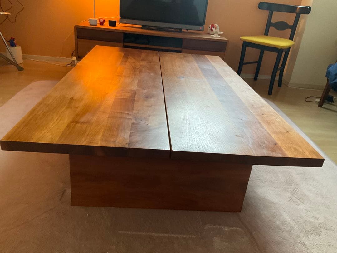 【すず】ウォールナット無垢　座卓　一点物