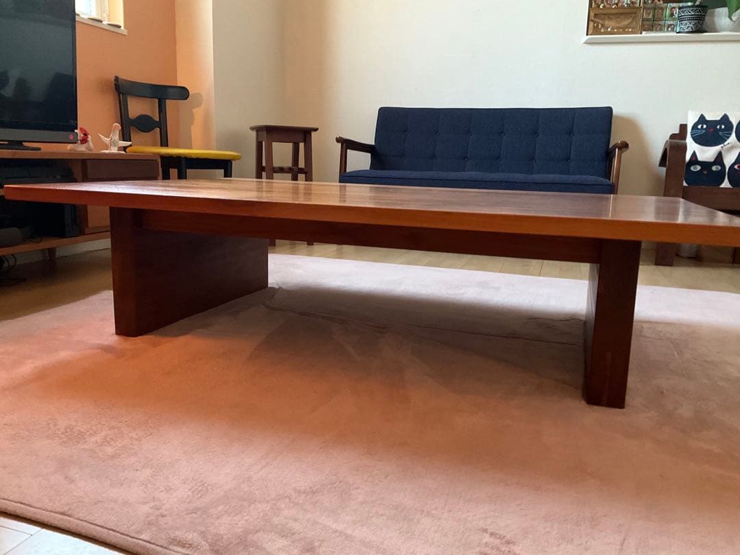 【すず】ウォールナット無垢　座卓　一点物