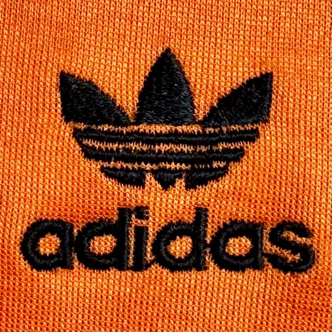 ◆西ドイツ時代／美品◆ 80s アディダス デサント製ジャージ 黒×橙