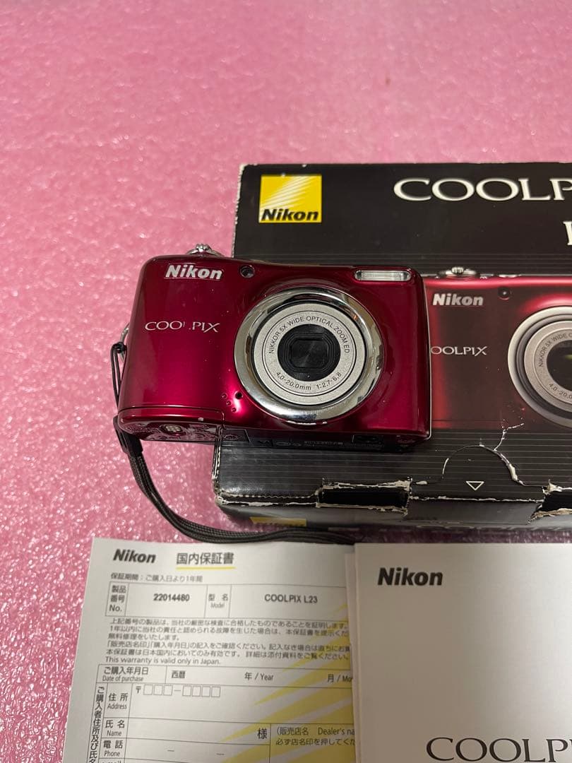 Nikon COOLPIX L23 レッド（単三２本）