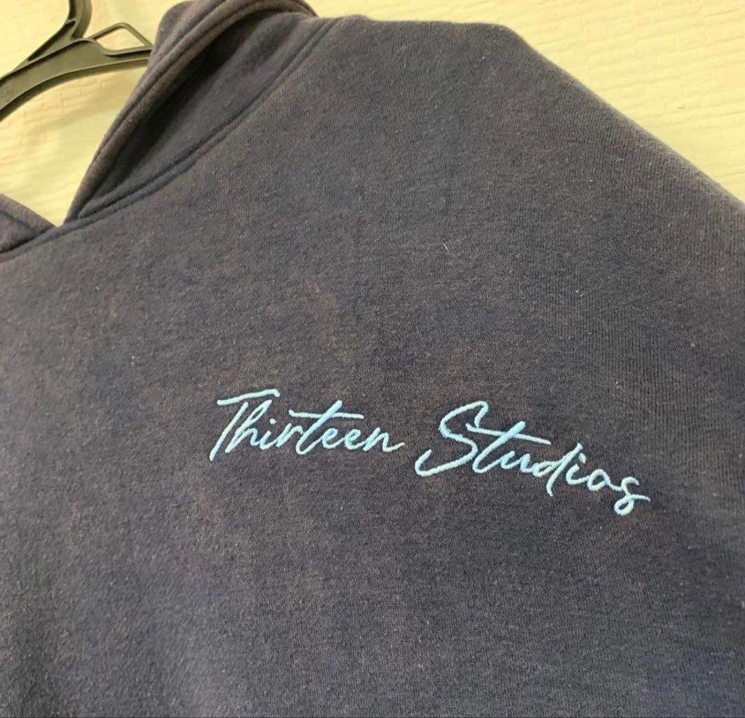 thirteen studios リバーシブル フーディ XXL ネイビー