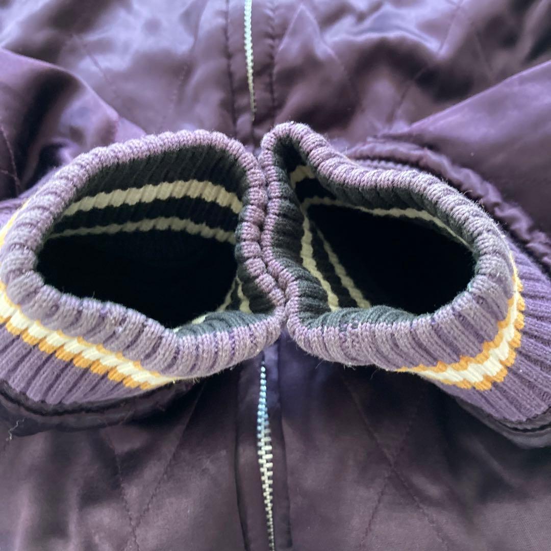 希少　ヒステリックグラマー　スカジャン　ベロア　リバーシブル　レーシング　紫　黒