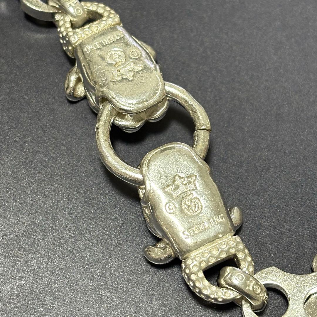 US輸入　80sヴィンテージ　ブルドックネックレス　シルバーカラー　刻印あり