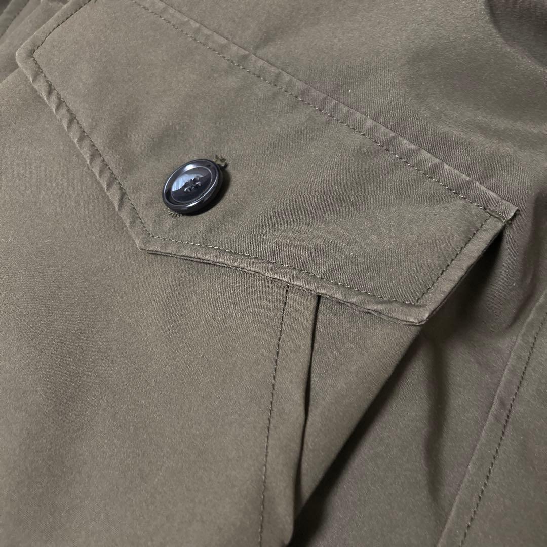 DANTON フーデットダウンジャケット　ファー付き　カーキ　40