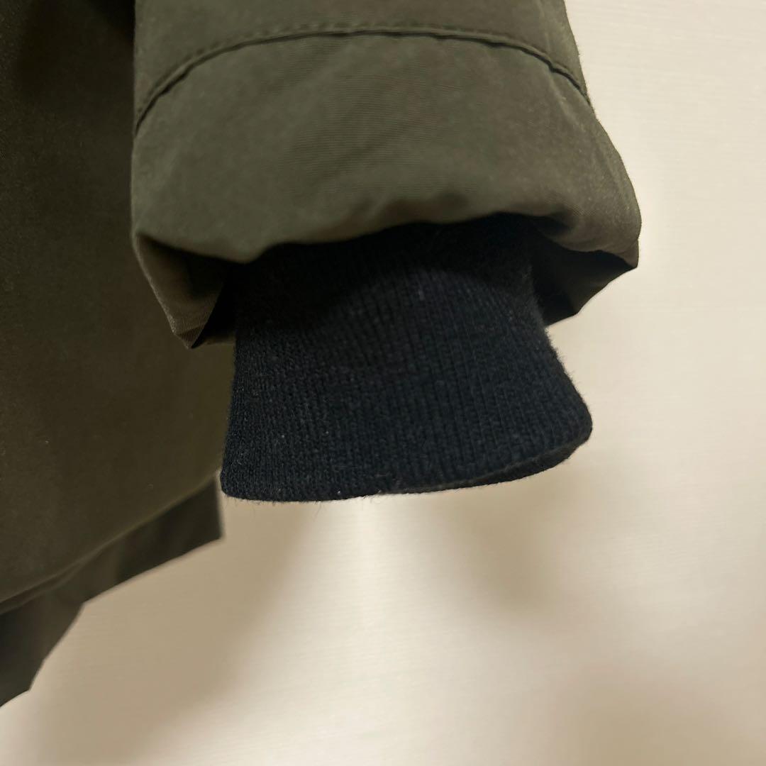 DANTON フーデットダウンジャケット　ファー付き　カーキ　40