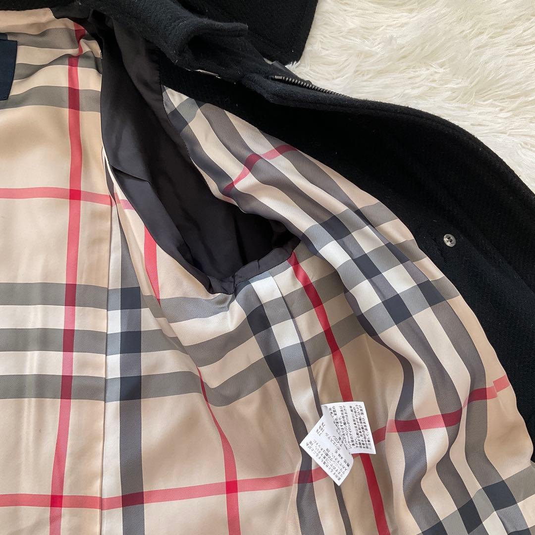 Burberyバーバリーロンドン ダッフルコート ネイビー 紺ノバチェック 44