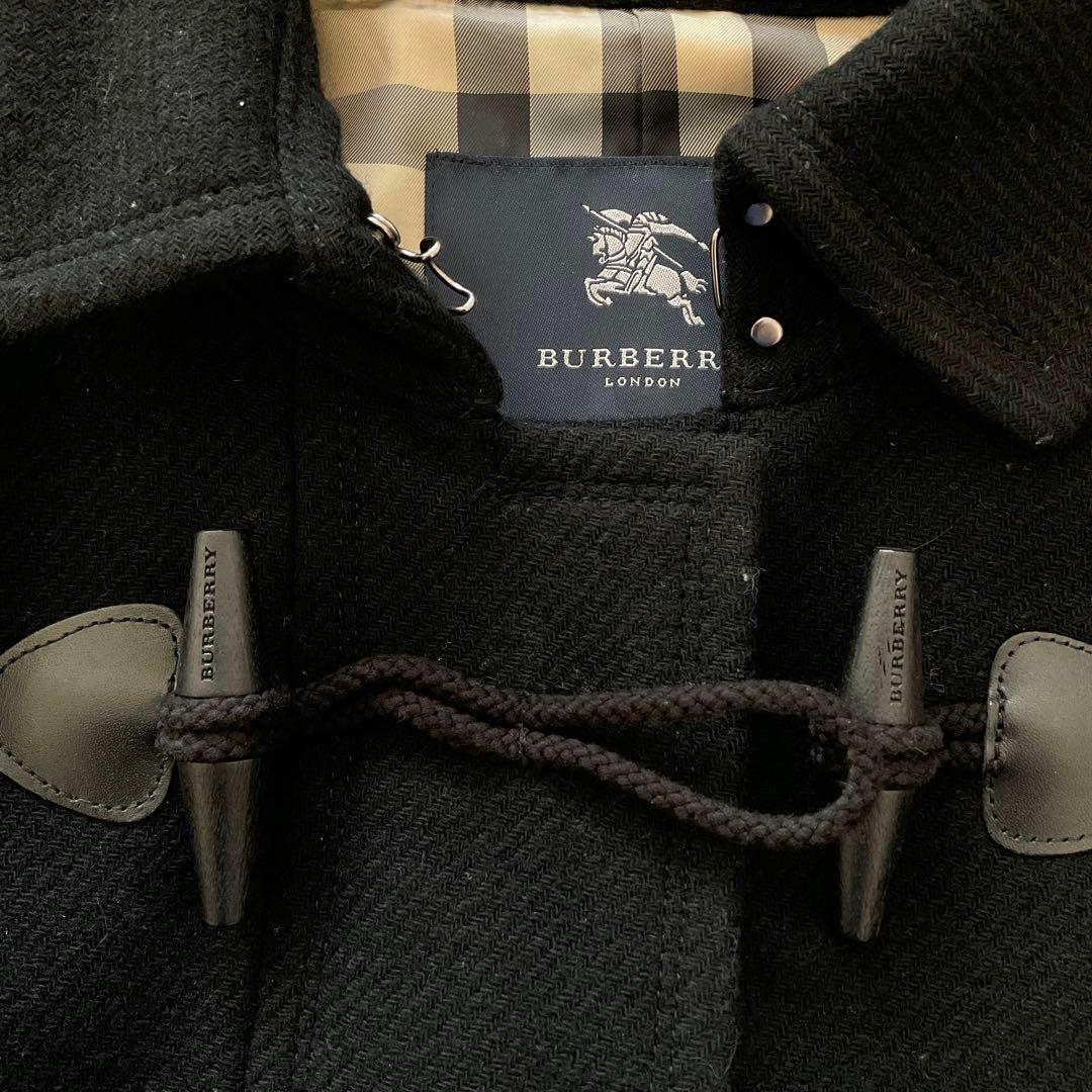 Burberyバーバリーロンドン ダッフルコート ネイビー 紺ノバチェック 44