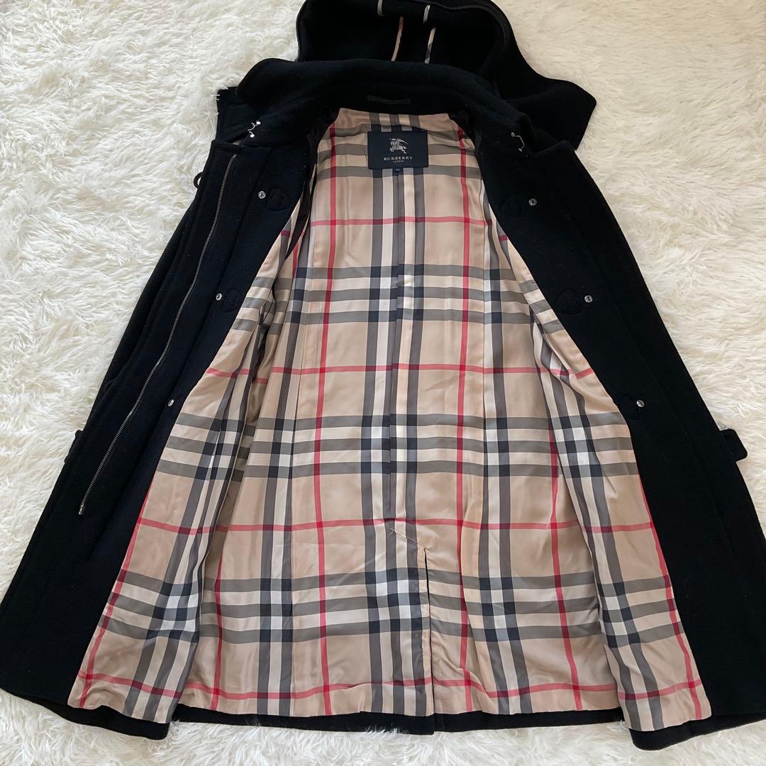 Burberyバーバリーロンドン ダッフルコート ネイビー 紺ノバチェック 44