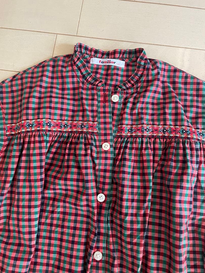 ミモザ！Familiar☆チェックワンピース☆120/130☆