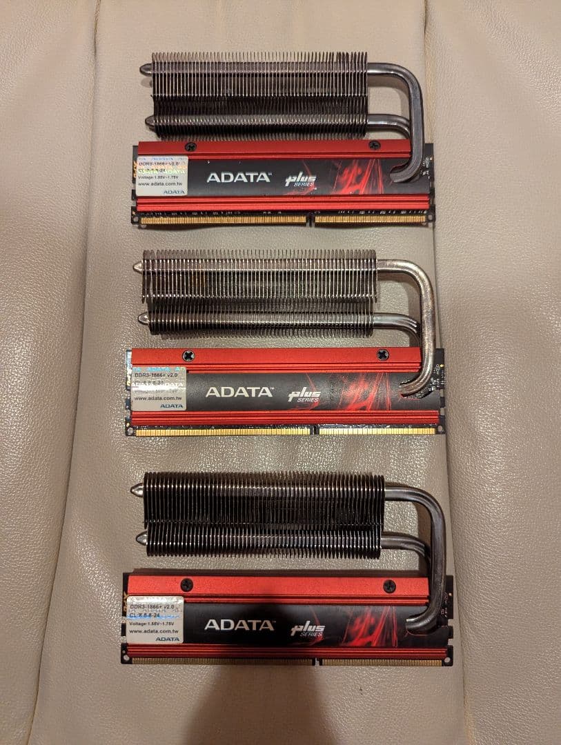 希少品 ADATA DDR3 1866MHz CL8 2GB×3枚 X58向け